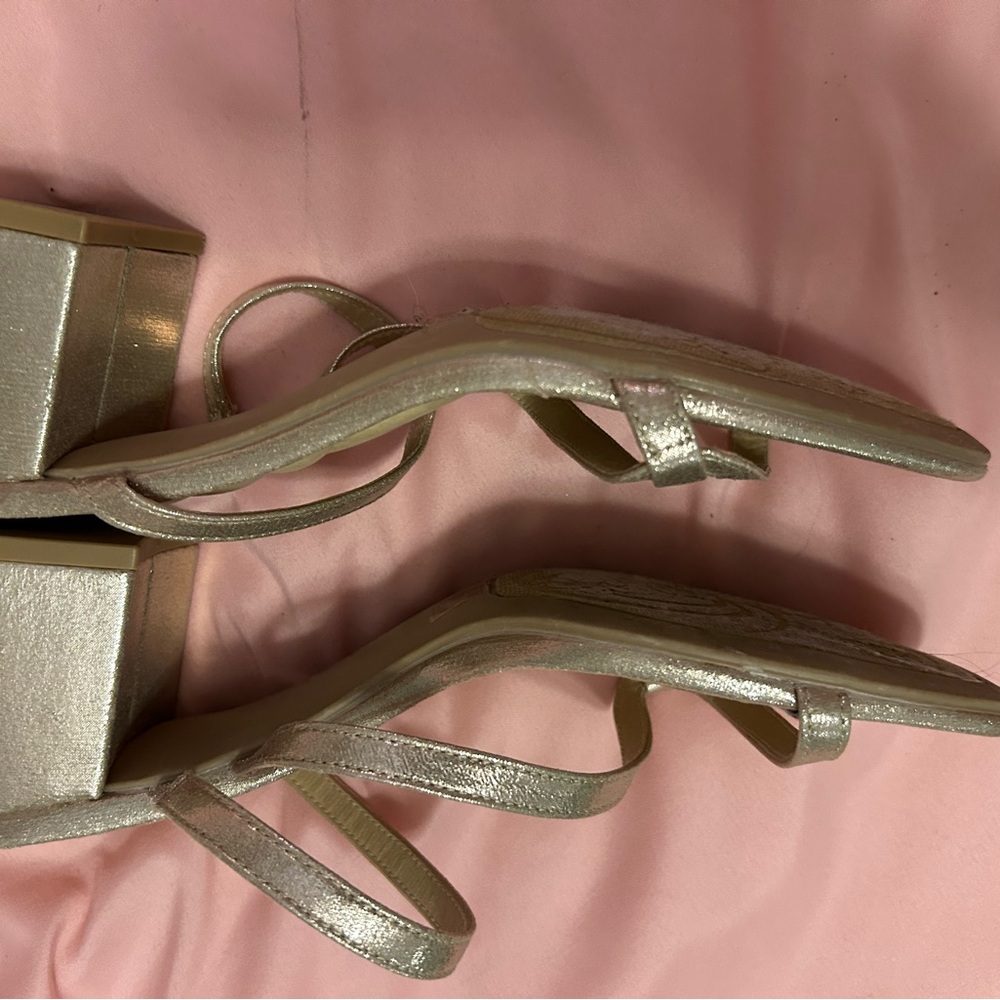 CL by Laundry Metallic Gold Strappy Sandals